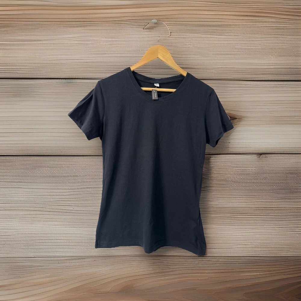 Chuns Junior Teens T-Shirt 100% Cotton Fitted Sleeves Tee‎ Large Black